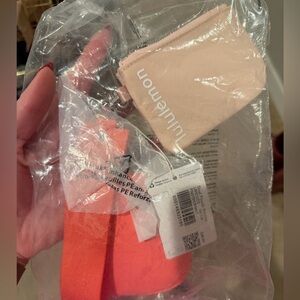 Lululemon Cream and Coral Pouch Duo